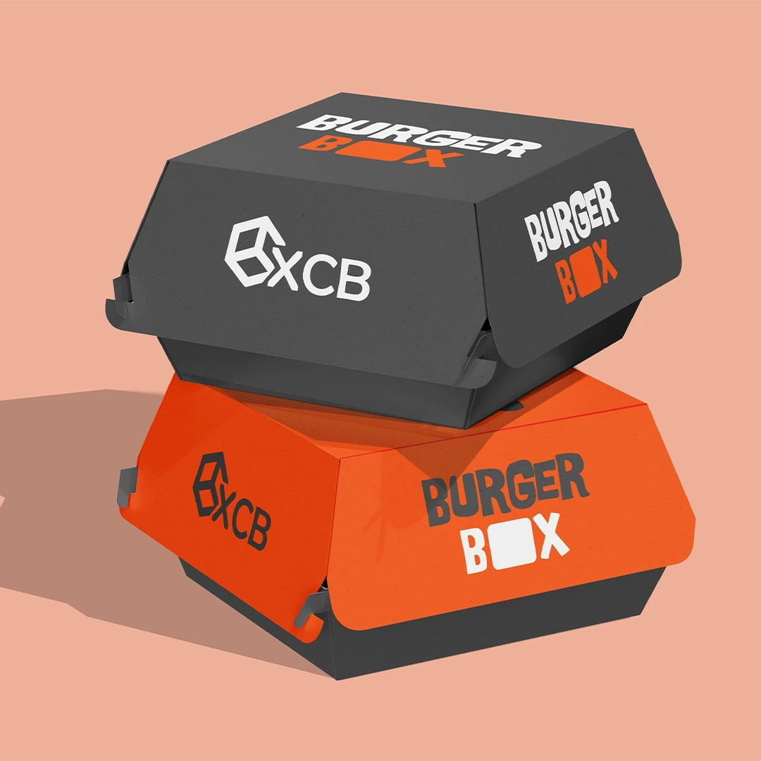 Custom Burger & Clamshell Boxes - XCB Packaging Wholesale 100 MOQ