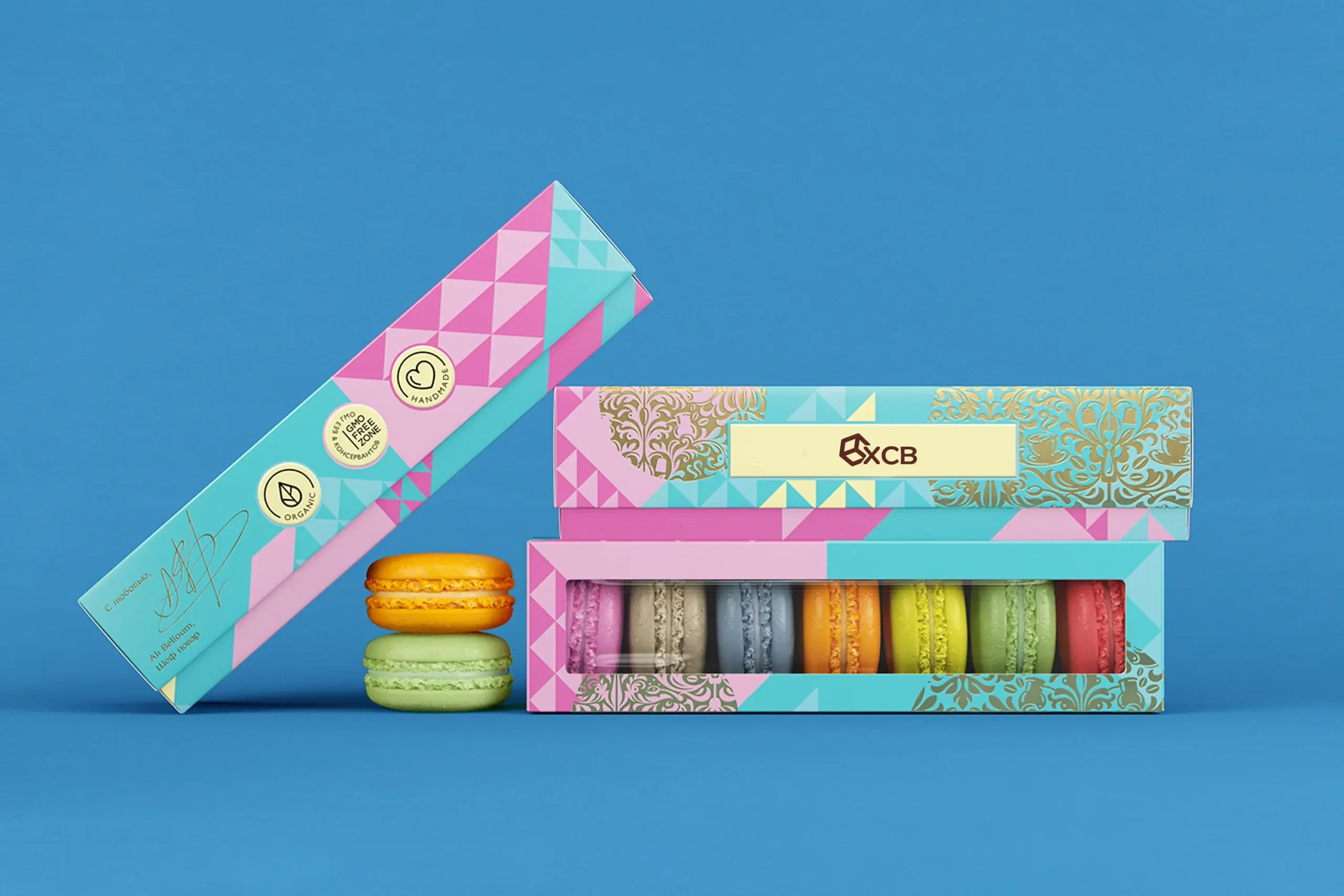 Custom Macaron Display Sleeve Boxes - XCB Packaging Wholesale 100 MOQ