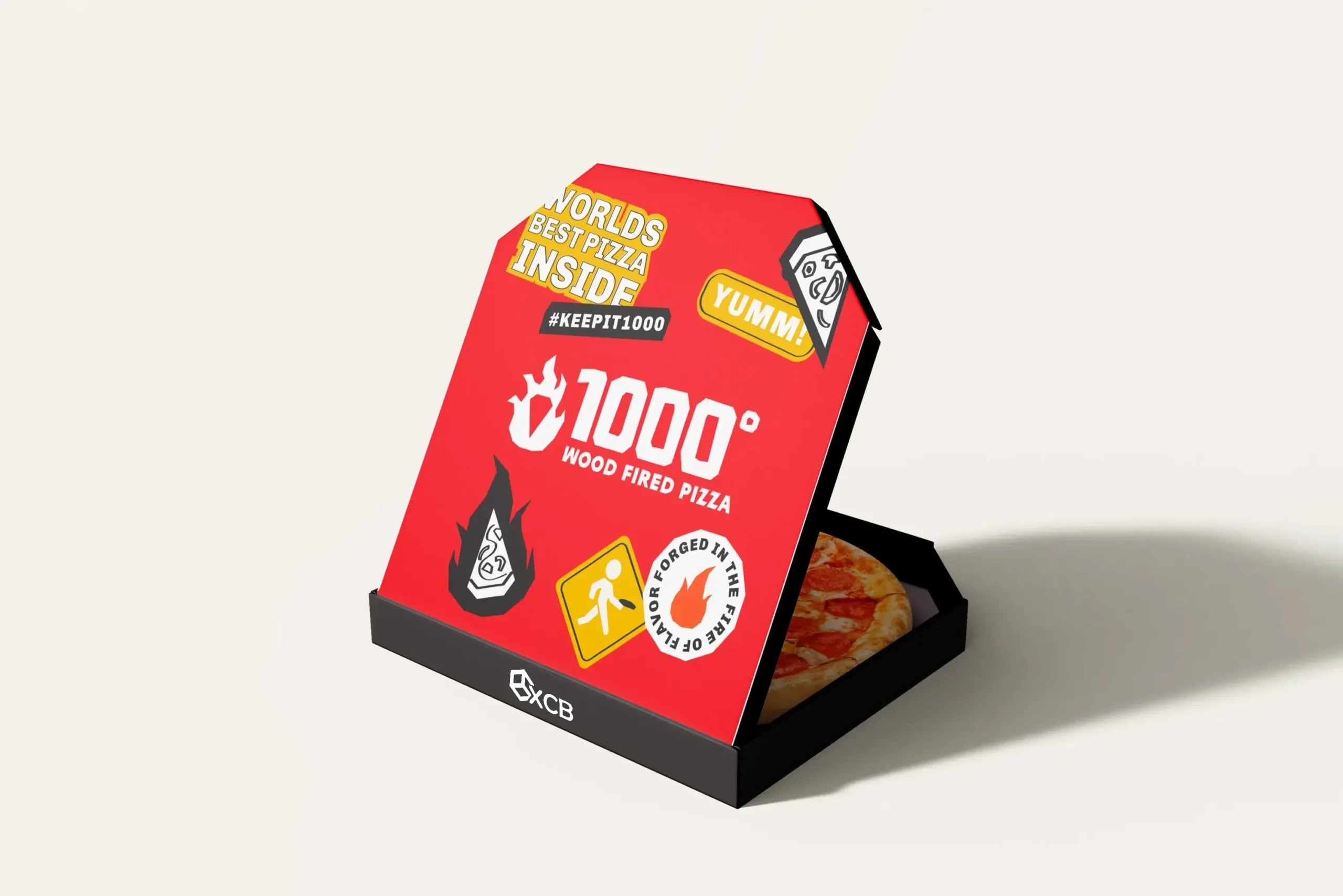 Custom Printed Corrugated Pizza Boxes - XCB Packaging Wholesale 100 MOQ